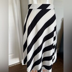 Anne Klein Black and White A-Line Skirt
